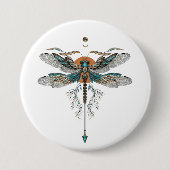 Dragon Fly Tattoo Ronde Button 7,6 Cm (Voorkant)