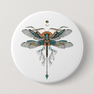 Dragon Fly Tattoo Ronde Button 7,6 Cm