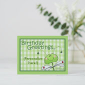 Dragon Fly Verjaardag personaliseren Briefkaart (Staand voorkant)