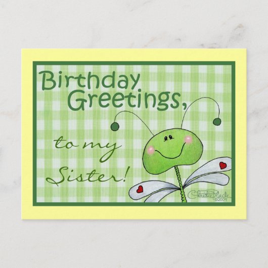 Dragon Fly Verjaardag personaliseren Briefkaart (Voorkant)