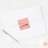 Dragon Fly Vierkante Sticker (Envelop)