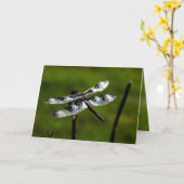 Dragon Fly Wenskaarten Kaart (Gele Bloem)
