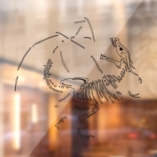 Dragon Fossils Raamsticker (Vel 2)