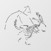 Dragon Fossils Raamsticker (Vel)