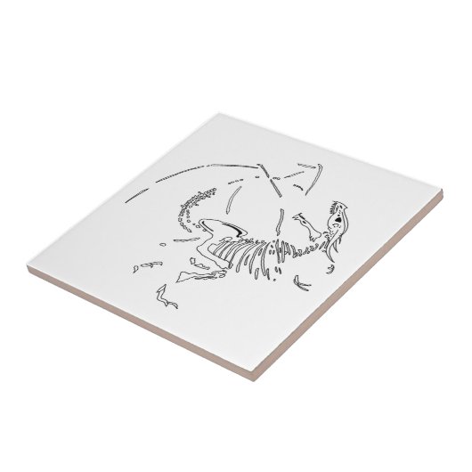 Dragon Fossils Tegeltje (Zijkant)