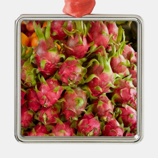 Dragon Fruit | Can Duoc Market Metalen Ornament (Voorkant)