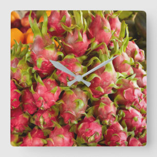Dragon Fruit   Can Duoc Market Vierkante Klok