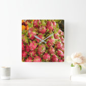 Dragon Fruit | Can Duoc Market Vierkante Klok (Huis)