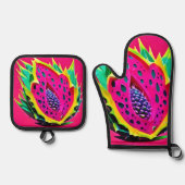 Dragon Fruit Dream Ovenwant & Pannenlap Set (Voorkant)