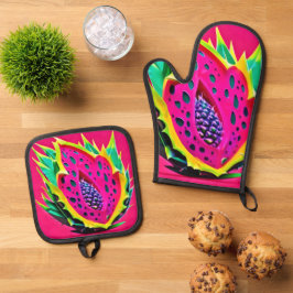 Dragon Fruit Dream Ovenwant & Pannenlap Set