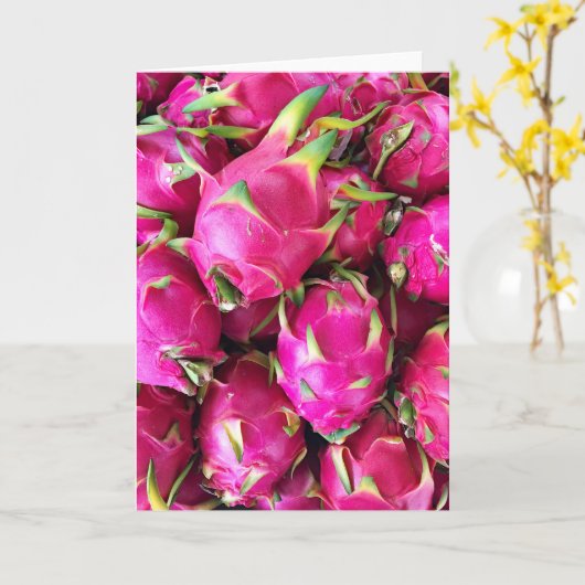 Dragon Fruit Kaart (Gele Bloem)