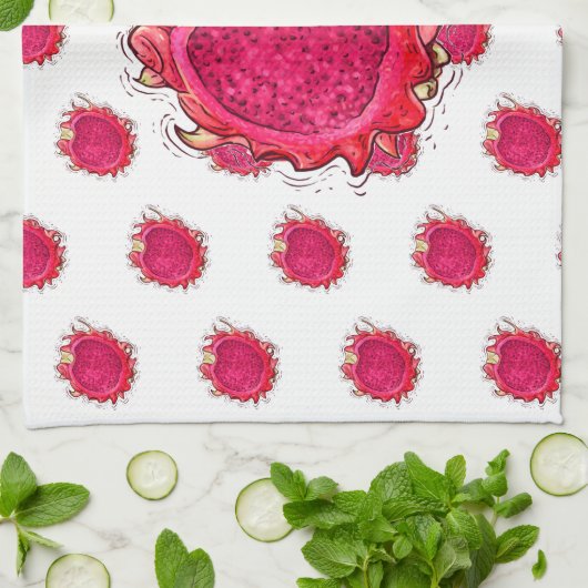 Dragon Fruit Kitchen Towels Theedoek (Gevouwen)
