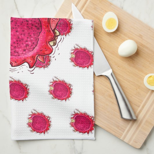 Dragon Fruit Kitchen Towels Theedoek (Quarter Fold)