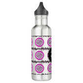 Dragon Fruit Paars Doodles Monogram Waterfles (Links)