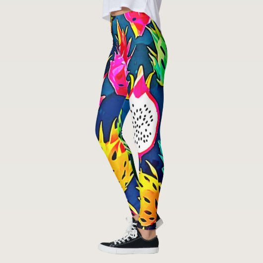 Dragon Fruit Pattern Art Leggings (Links)