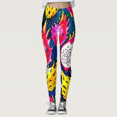 Dragon Fruit Pattern Art Leggings (Voorkant)