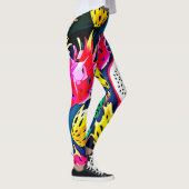 Dragon Fruit Pattern Art Leggings (Rechts)