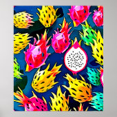 Dragon Fruit Pattern Art Poster (Voorkant)