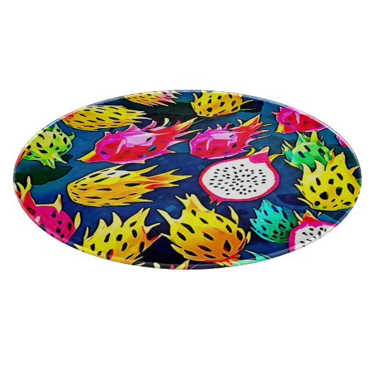 Dragon Fruit Pattern Art Snijplank (Hoek)