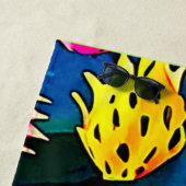 Dragon Fruit Pattern Art Strandlaken (In situ)