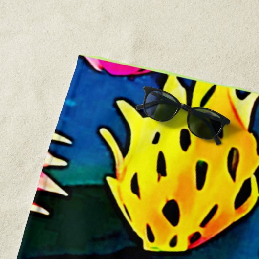 Dragon Fruit Pattern Art Strandlaken (In situ)