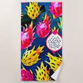 Dragon Fruit Pattern Art Strandlaken (Voorkant)