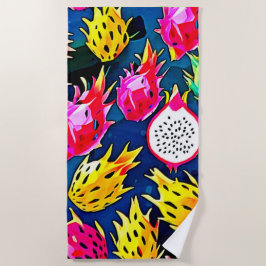 Dragon Fruit Pattern Art Strandlaken