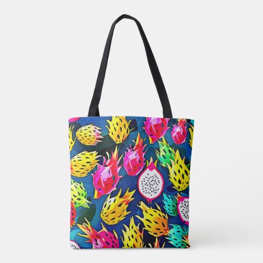 Dragon Fruit Pattern Art Tote Bag (Achterkant)