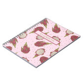 Dragon Fruit Pattern Tropical Personalized Custom Notitieboek (Linkerzijde)