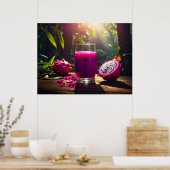 DRAGON FRUIT (Pitahaya) - EXOTIC FRUITS Poster (Keuken)
