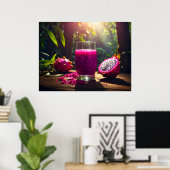 DRAGON FRUIT (Pitahaya) - EXOTIC FRUITS Poster (Thuiskantoor)