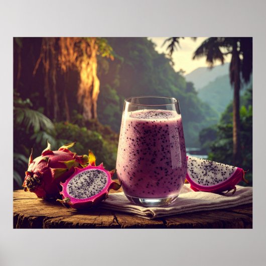 DRAGON FRUIT - PITAHAYA - EXOTIC FRUITS POSTER (Voorkant)