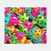 Dragon Fruit Vivid-patroon Fleece Deken (Voorkant (Horizontaal))