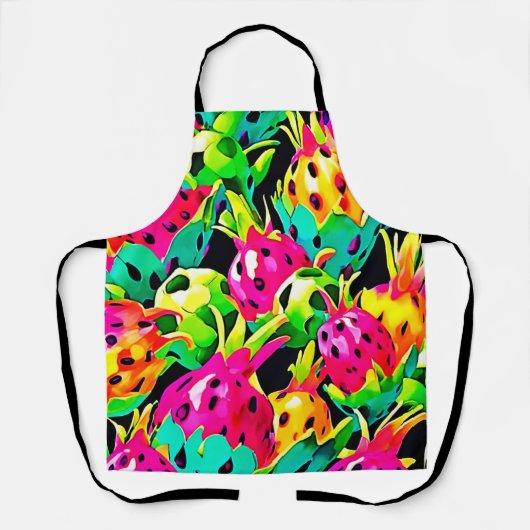 Dragon Fruit Vivid-patroon Schort (Voorkant)