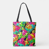 Dragon Fruit Vivid-patroon Tote Bag (Achterkant)