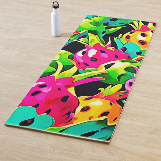 Dragon Fruit Vivid-patroon Yogamat (In situ)