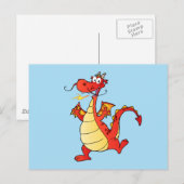Dragon Funny Happy Briefkaart (Voorkant / Achterkant)