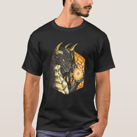 Dragon Gamer Dungeon Medieval Roleplay Beauful T-shirt (Voorkant)