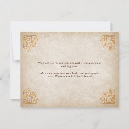 Dragon Gamer Fantasy Bedankkaart (Achterkant)