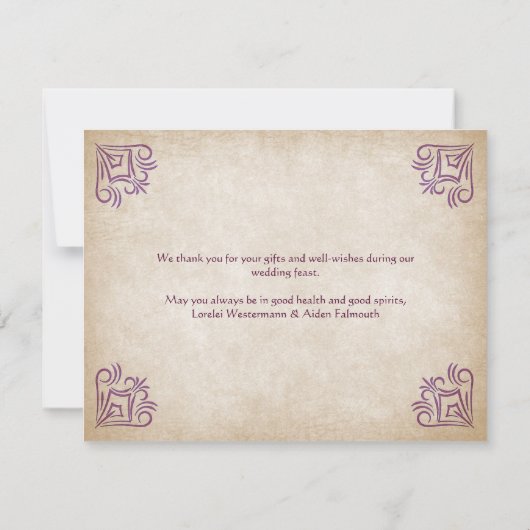 Dragon Gamer Fantasy Bedankkaart (Achterkant)