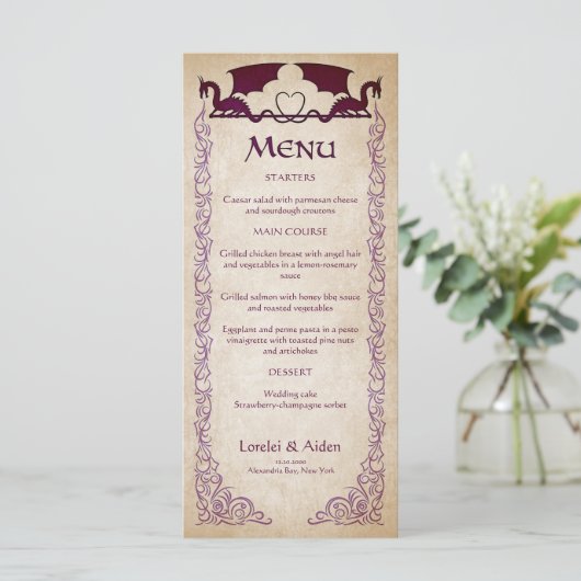 Dragon Gamer Fantasy Menu (Staand voorkant)