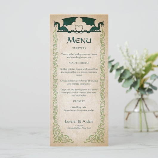 Dragon Gamer Fantasy Menu (Staand voorkant)