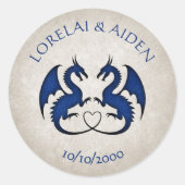 Dragon Gamer Fantasy Ronde Sticker (Voorkant)