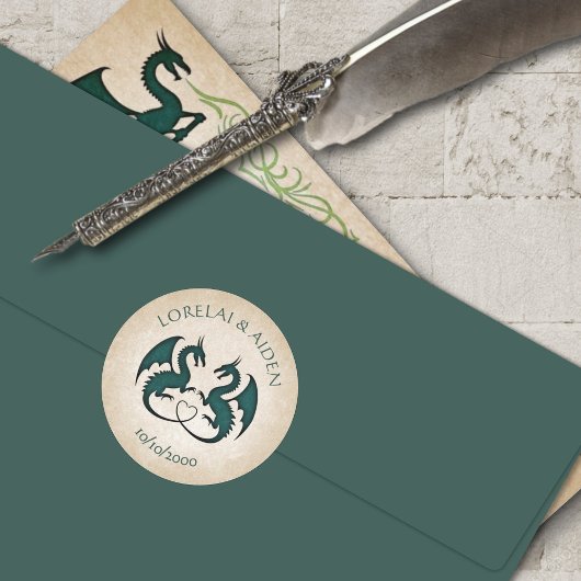 Dragon Gamer Fantasy Ronde Sticker