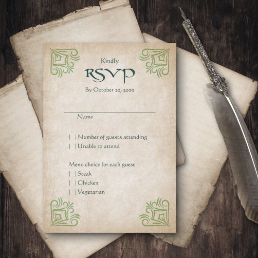 Dragon Gamer Fantasy RSVP Kaartje