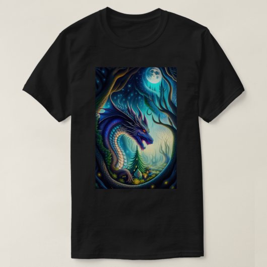 Dragon Gedrukt T-shirt (Design voorkant)