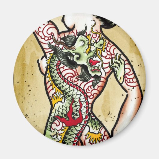 "Dragon Geisha" Magneet (Voorkant)