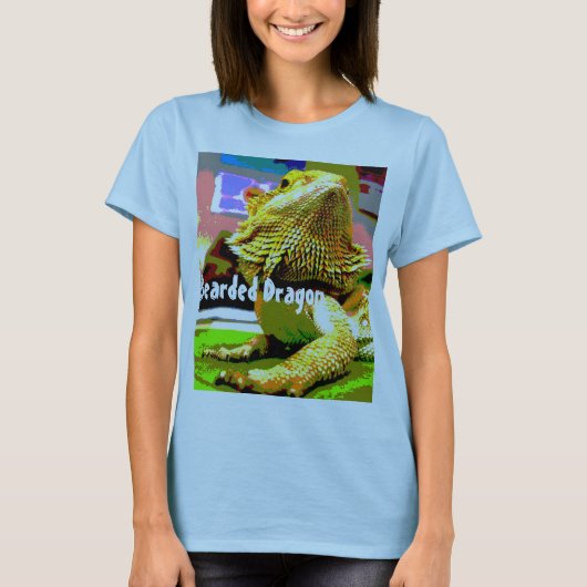 Dragon gemonteerd op rag T-shirt (Voorkant)