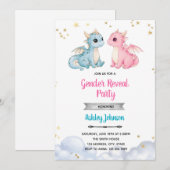 Dragon Gender Reveal Invitation Kaart (Voorkant / Achterkant)