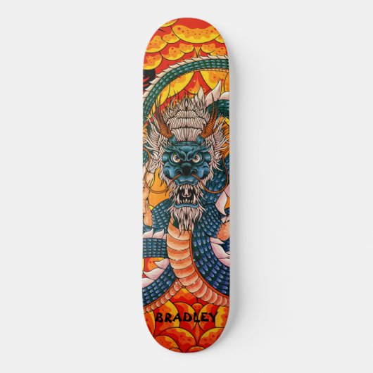 Dragon Gepersonaliseerde naam Skateboard (Voorkant)